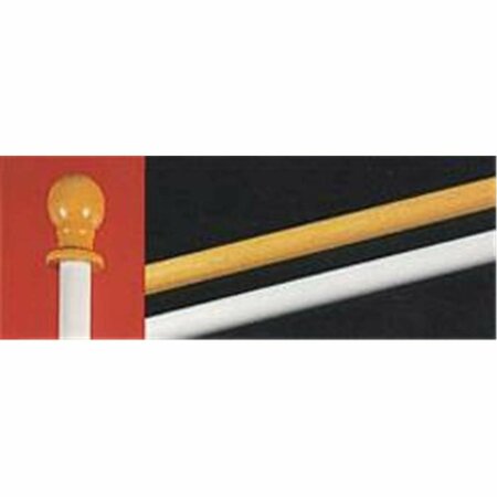 SS COLLECTIBLES One Piece Fiberglass 5 ft. X 1 in. Flagpole with Ball, 6PK SS2755447